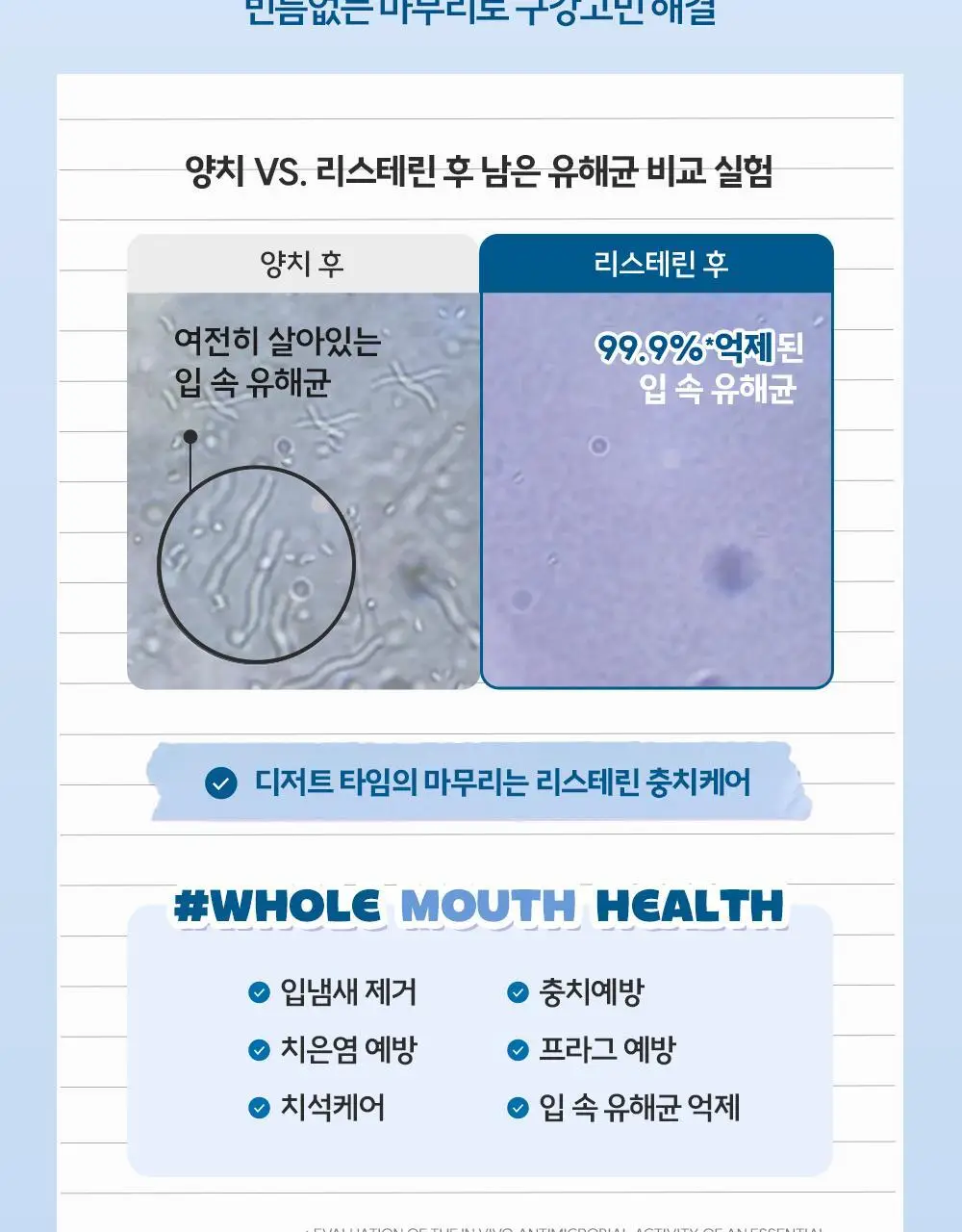 [엔하이픈 콜라보 사인회 응모권] 리스테린 불소가글 캐비티케어/토탈케어플러스 750ml+100ml*2+랜덤 키링증정 상세페이지 17